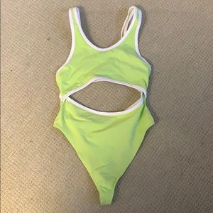 Urban outfitters neon green bodysuit
